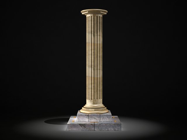 classic marble column 3D Model .c4d .max .obj .3ds .fbx .stl .blend 