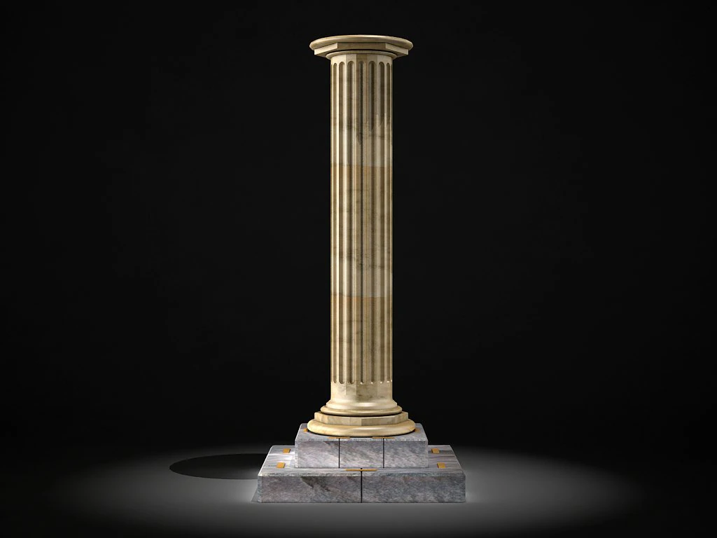 classic marble column 3D Model .c4d .max .obj .3ds .fbx .stl .blend 