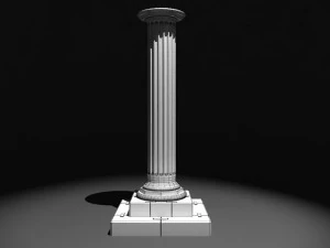 classic marble column 3D Model