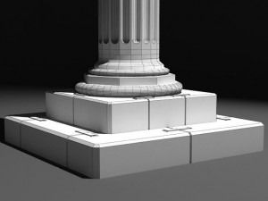 classic marble column 3D Model