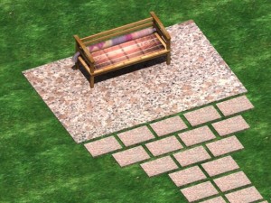 grass patio swimming pool 3D Model