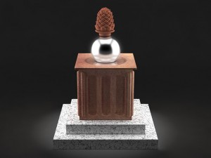 pine cone statue Model 3D