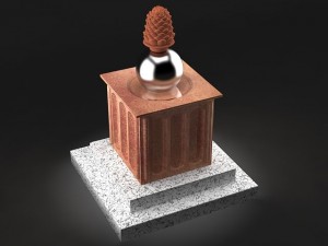 pine cone statue Model 3D