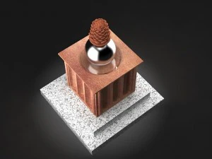 pine cone statue 3D Model
