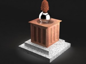pine cone statue Model 3D