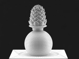 pine cone statue Model 3D