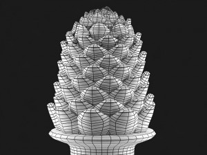 pine cone statue Model 3D
