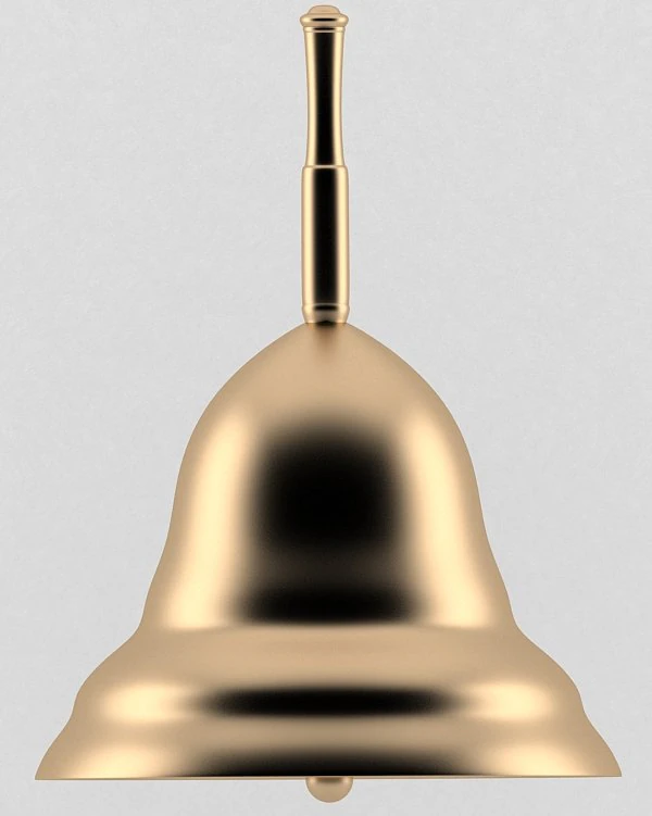 little golden handbell 3D Model .c4d .max .obj .3ds .fbx .stl .blend