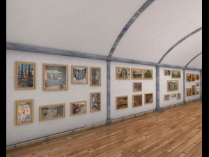 art gallery exhibition hall 2 Model 3D
