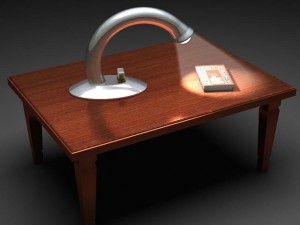 table reading lamp Model 3D