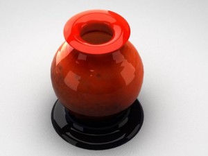 glass decorative vase 01 3D Модель