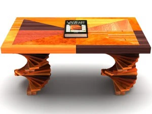 wood parquet table 3D Model