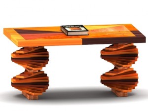 wood parquet table 3D Model