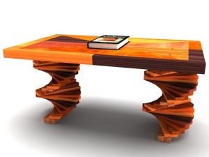 wood parquet table 3D Model