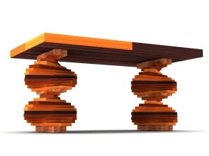 wood parquet table 3D Model