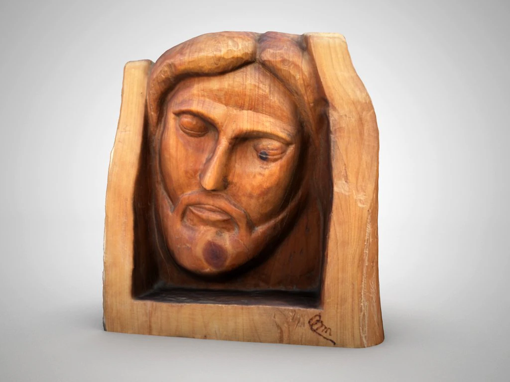jesus head sculpture 3D Model .c4d .max .obj .3ds .fbx .stl .blend 
