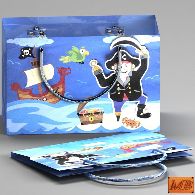 bag gift 3Dモデル .c4d .max .obj .3ds .fbx .stl .blend