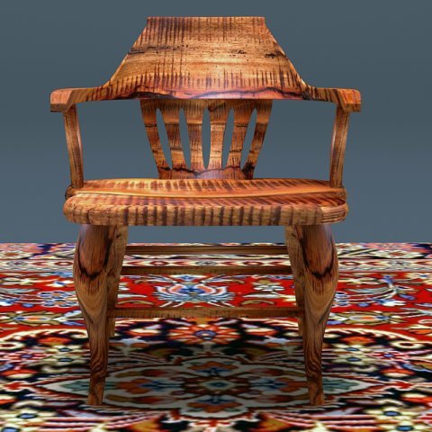 antique elm wood chair Model 3D .c4d .max .obj .3ds .fbx .stl .blend 