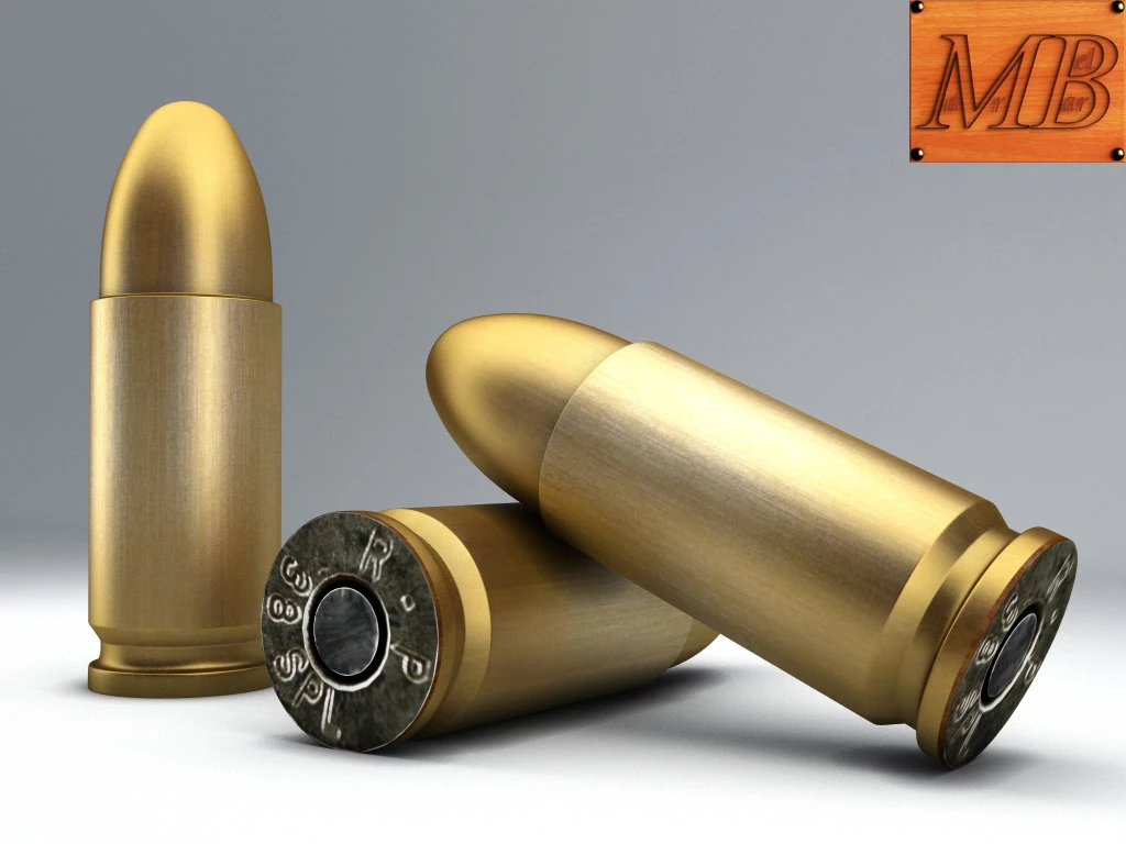 bullet 3D Model .c4d .max .obj .3ds .fbx .stl .blend 