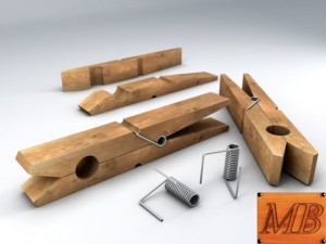 clothespin Model 3D