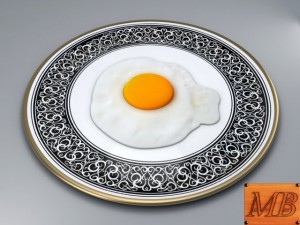 fried egg dish 3D Model