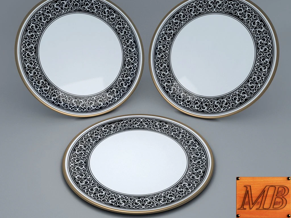plate 1 3D Model .c4d .max .obj .3ds .fbx .stl .blend