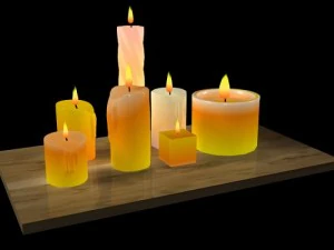 candle  flames 3D Model