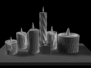candle  flames 3D Model