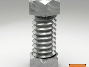 bolt and nut animated Model 3D