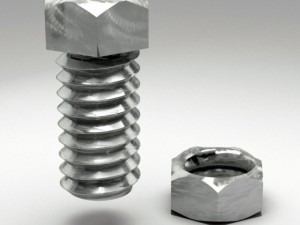 bolt and nut animated 3D Model