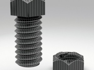 bolt and nut animated 3D Model