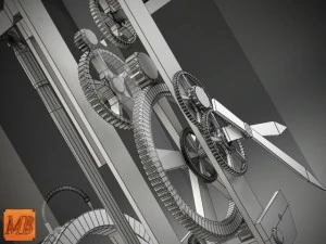 zegar wodny Model 3D