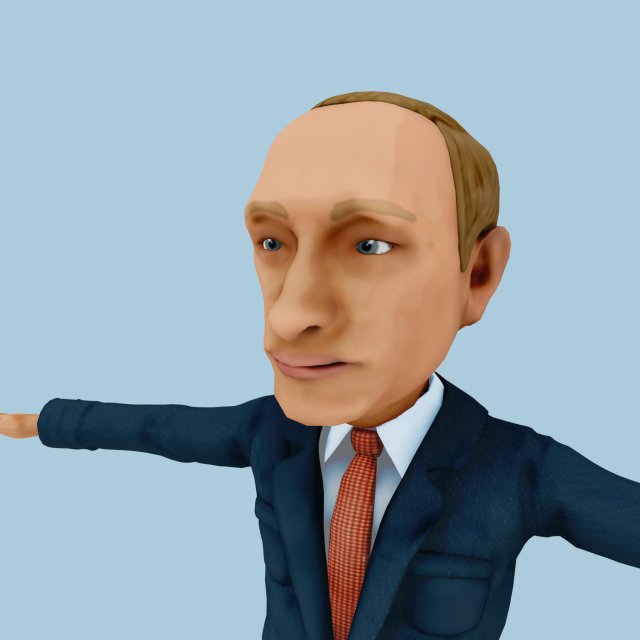 Putin 3D 모델 .c4d .max .obj .3ds .fbx .stl .blend