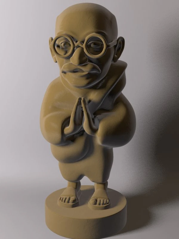 gandhi 3D Model .c4d .max .obj .3ds .fbx .stl .blend 