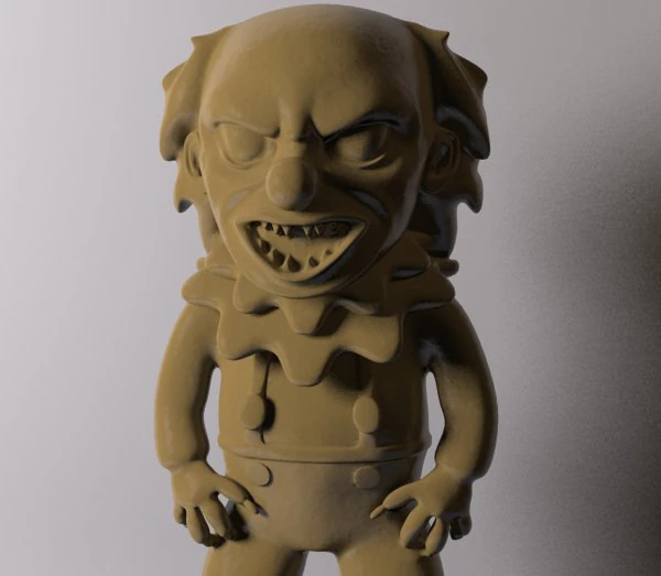 evil clown 3D Model .c4d .max .obj .3ds .fbx .stl .blend