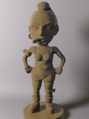 tank girl 3D Model .c4d .max .obj .3ds .fbx .stl .blend 