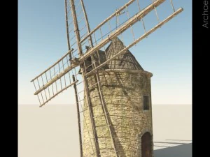 moinho de vento Modelo 3D