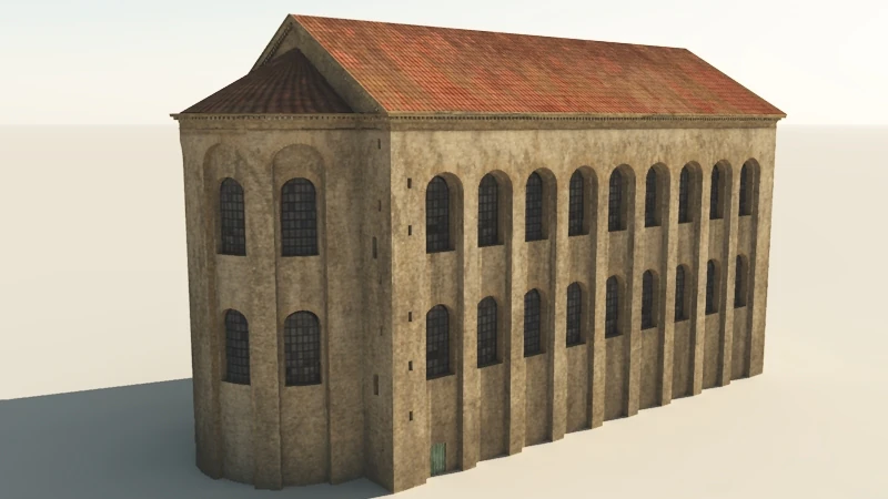 aula palatina basílica de constantentino Modelo 3D .c4d .max .obj .3ds .fbx .stl .blend