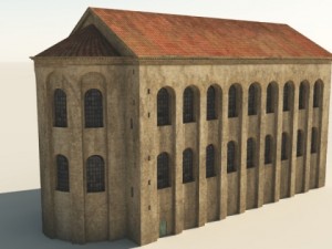 aula palatina basilica of constantine Modello 3D