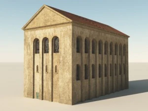 aula palatina bas&iacute;lica de constantentino Modelo 3D