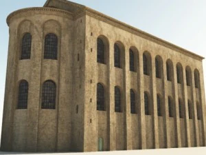 aula palatina bas&iacute;lica de constantentino Modelo 3D
