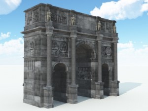 constantine arch Modello 3D