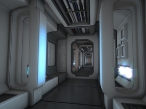 spaceship corridor hd Modelo 3D