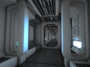 spaceship corridor hd 3D Model