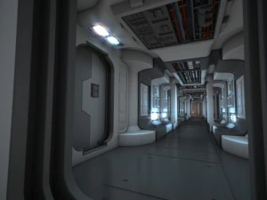 spaceship corridor hd 3D Model