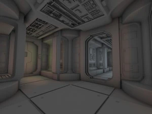 spaceship corridor hd 3D Model