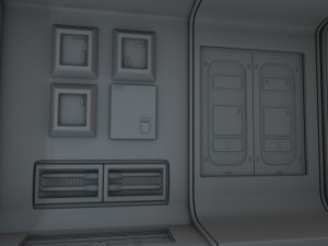 spaceship corridor hd Modelo 3D