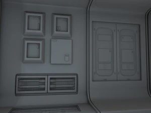 spaceship corridor hd 3D Model