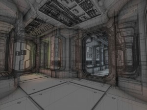 spaceship corridor hd Modelo 3D
