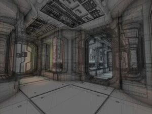 spaceship corridor hd 3D Model
